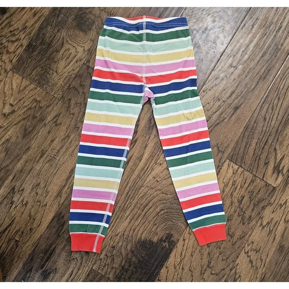hanna andersson pajamas Size 6/7 Unisex Falalala Christmas Striped 2pc